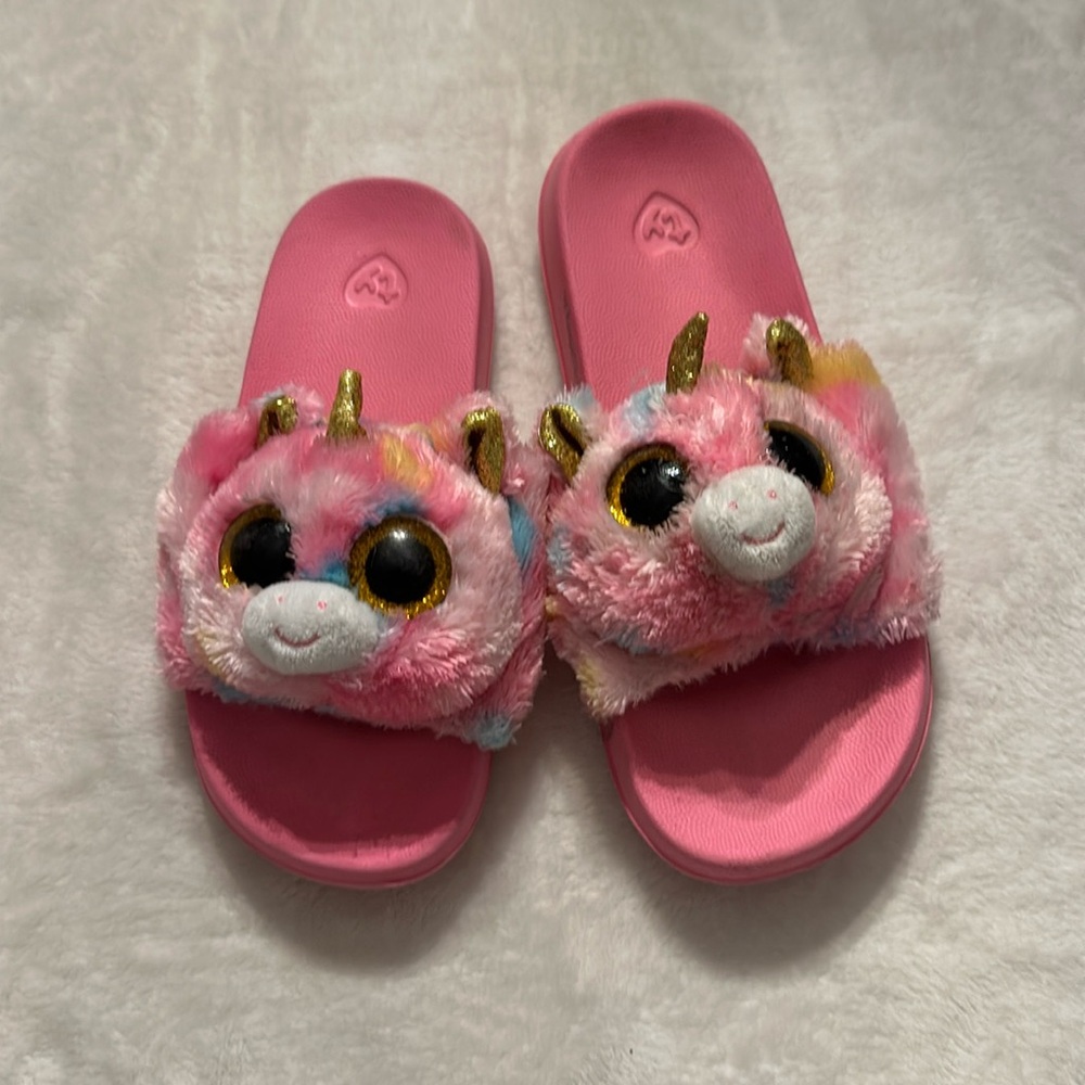 Girls slides pink with rainbow unicorn